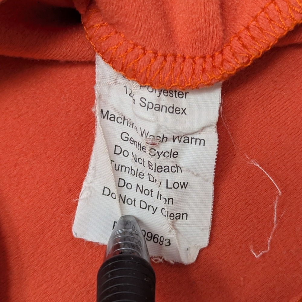 Athleta Orange Zip Up Jacket Athletic Track Top Thumbholes Women's XS - Picture 4 of 8